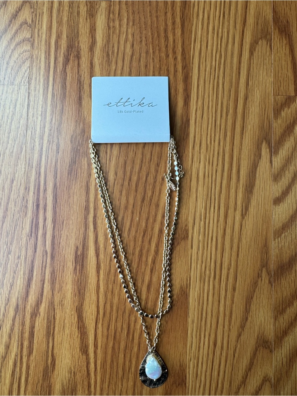Ettika Gold Layered Necklace with Pearl and Medallion Pendant